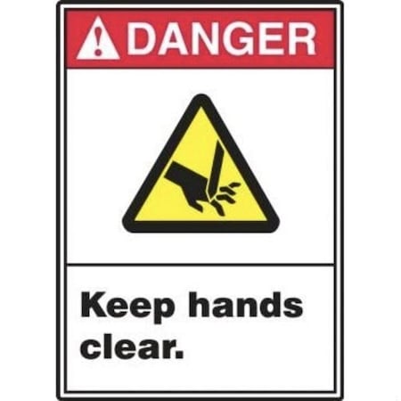 Accuform ANSI DANGER Safety SignS KEEP HANDS MRQM125XV MRQM125XV